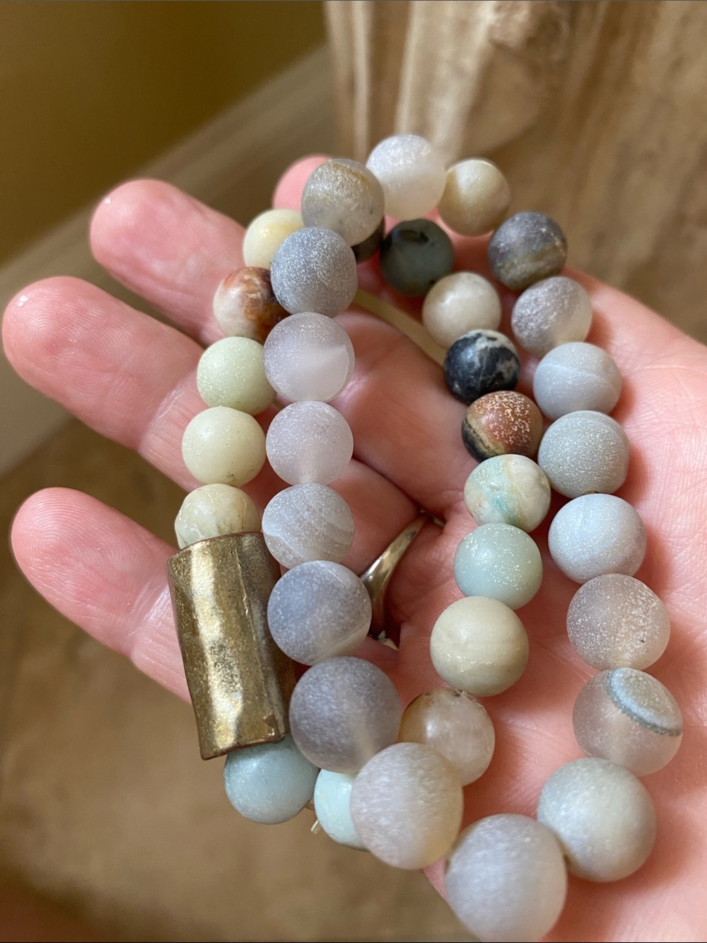 Stone Bead Bracelet Set
